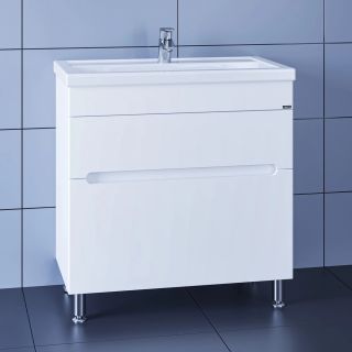 Тумба под раковину СанТа Лондон 224007л 80см белый